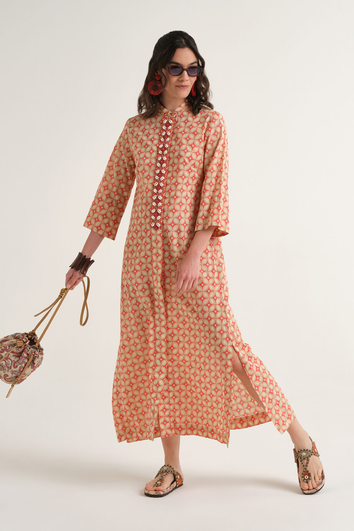 Malìparmi FLORAL SPIN DRESS Orange JF669915215