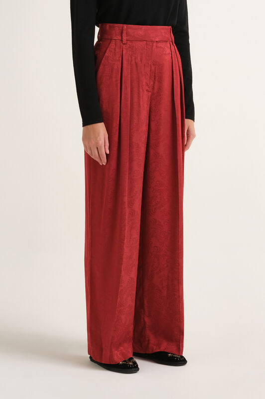Maliparmi DAMASK JACQUARD TROUSER Dark Orange JH803750684 Maliparmi DAMASK JACQUARD TROUSER Dark Orange JH803750684