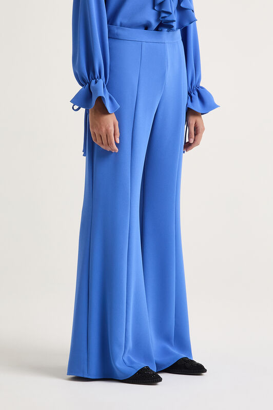 Maliparmi SABLÈ CREPE TROUSERS Electric Blue JH756650166 Maliparmi SABLÈ CREPE TROUSERS Electric Blue JH756650166