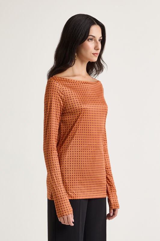 Maliparmi PRINT JERSEY-T-SHIRT Orange JK025770654