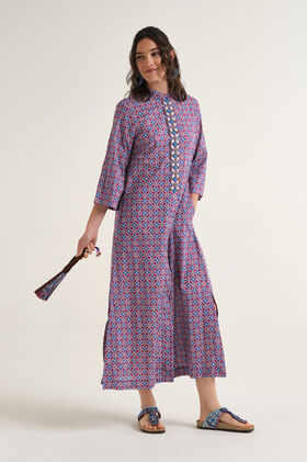 Malìparmi FLORAL SPIN DRESS Blue JF669915215