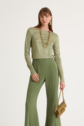 Maliparmi PRINT JERSEY-T-SHIRT Green JK025770654