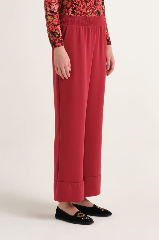 Maliparmi SABLÉ CREPE TROUSER Crimson JH807950166 Maliparmi SABLÉ CREPE TROUSER Crimson JH807950166