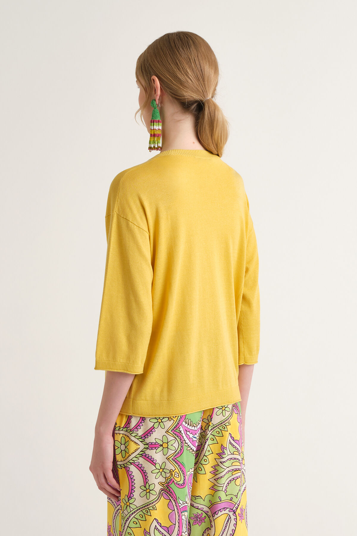 Malìparmi COLOURS OF THE WORLD SWEATER Yellow JQ511678074 Malìparmi COLOURS OF THE WORLD SWEATER Yellow JQ511678074