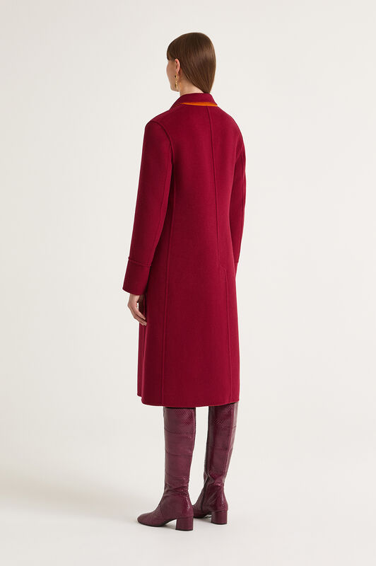 Maliparmi DOUBLE WOOL OVERCOAT Orange JB538120276