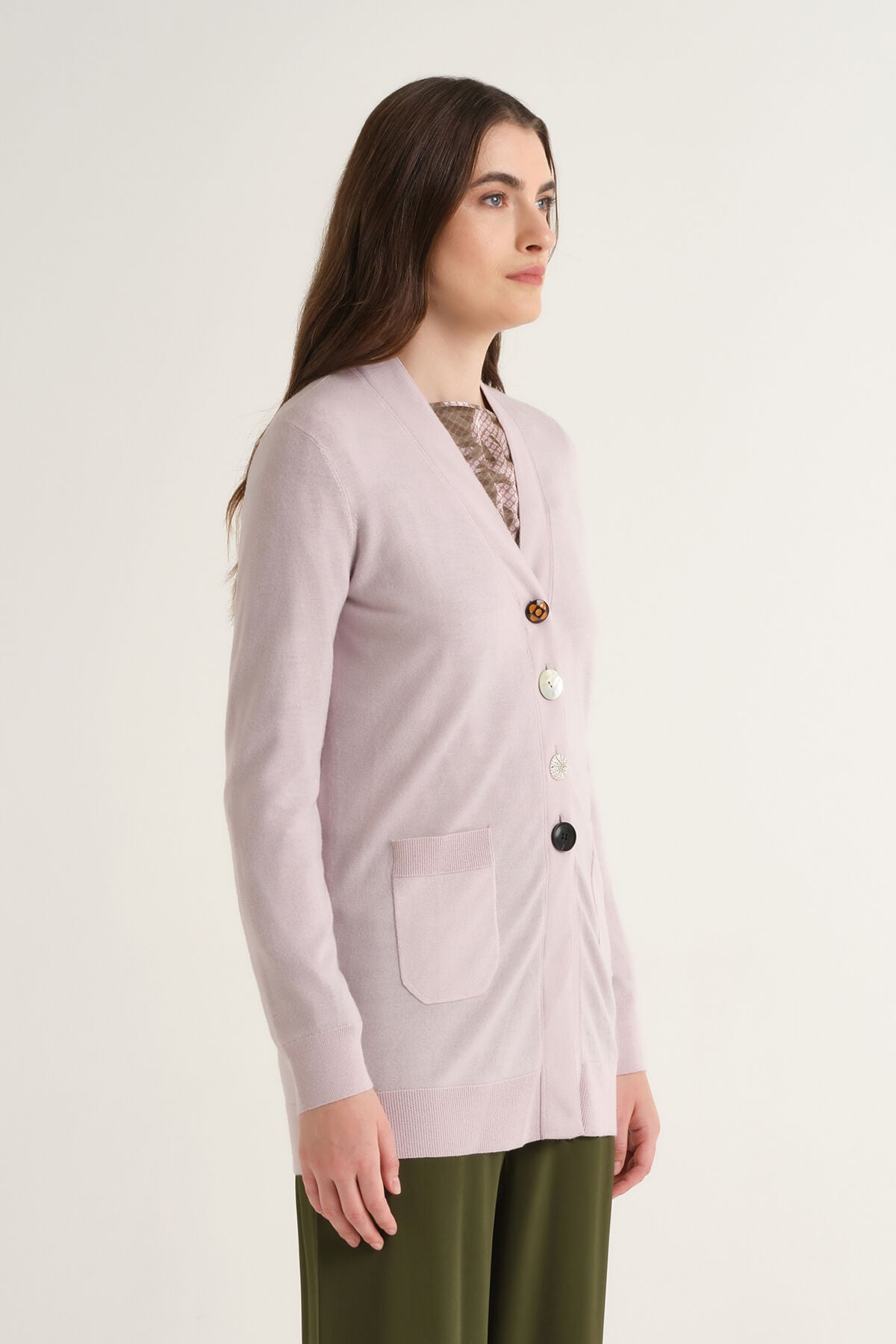 Maliparmi COLOURS OF THE WORLD CARDIGAN Pink Beige JN215474230 Maliparmi COLOURS OF THE WORLD CARDIGAN Pink Beige JN215474230