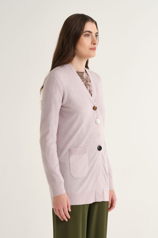 Maliparmi COLOURS OF THE WORLD CARDIGAN Pink Beige JN215474230 Maliparmi COLOURS OF THE WORLD CARDIGAN Pink Beige JN215474230