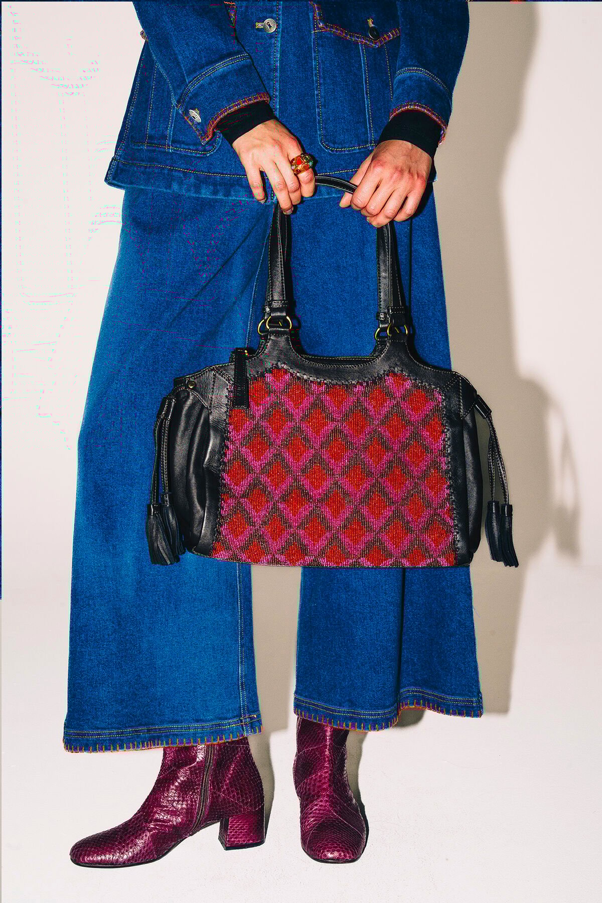 Maliparmi GEOMETRY ON LEATHER SHOPPING Rot BH030407234