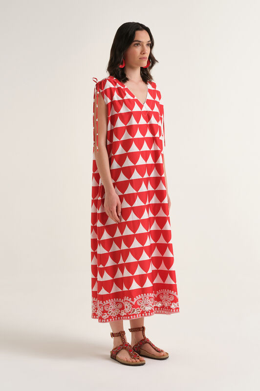 Malìparmi OPTICAL BRODERIE DRESS Red JF669315216