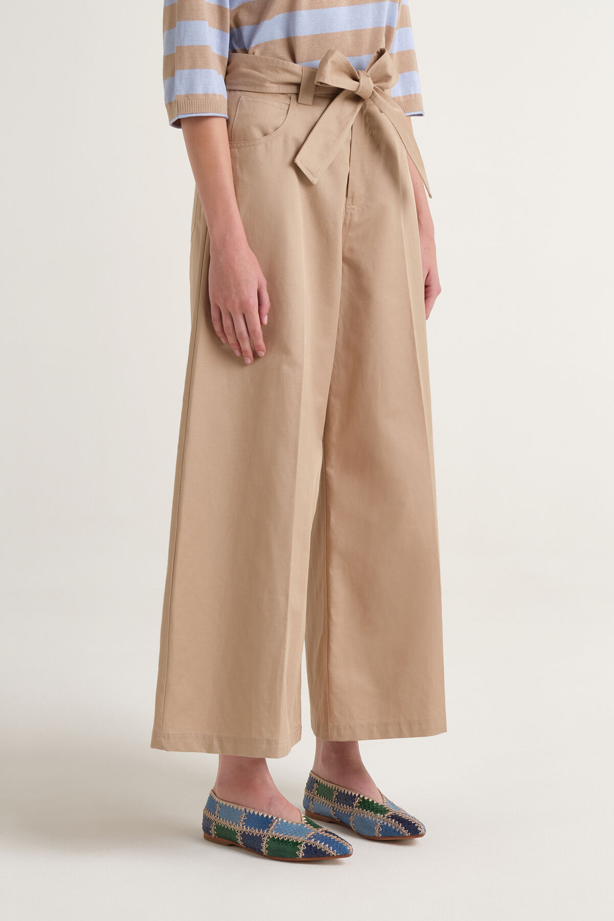 Malìparmi STRETCH COTTON TROUSERS Sand JH804010212