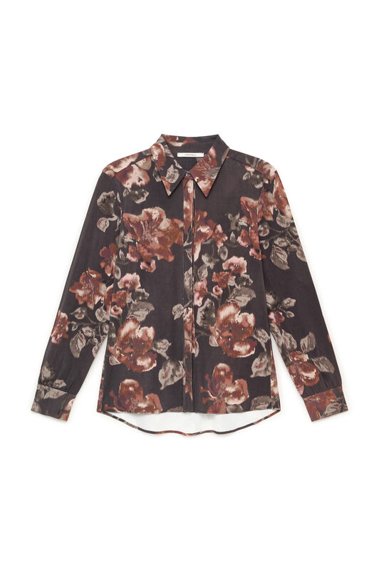 Maliparmi FROSTED BLOSSOM SHIRT Brown JM556470680 Maliparmi FROSTED BLOSSOM SHIRT Brown JM556470680