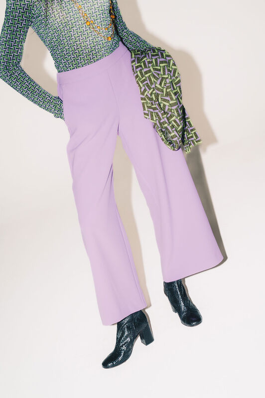 Maliparmi CADY TROUSERS Lilac JH805350658