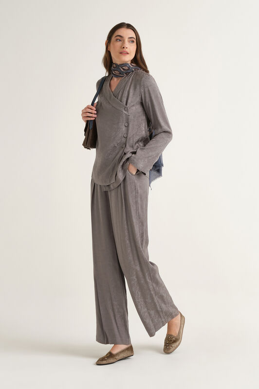 Maliparmi DAMASK JACQUARD TROUSER Grey JH803750684 Maliparmi DAMASK JACQUARD TROUSER Grey JH803750684