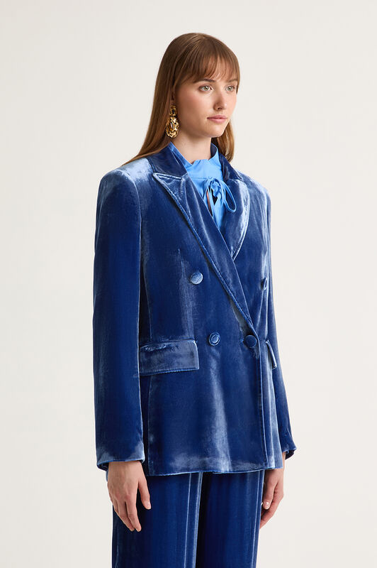 Maliparmi FLUID VELVET JACKET Light Bluette JD647061026