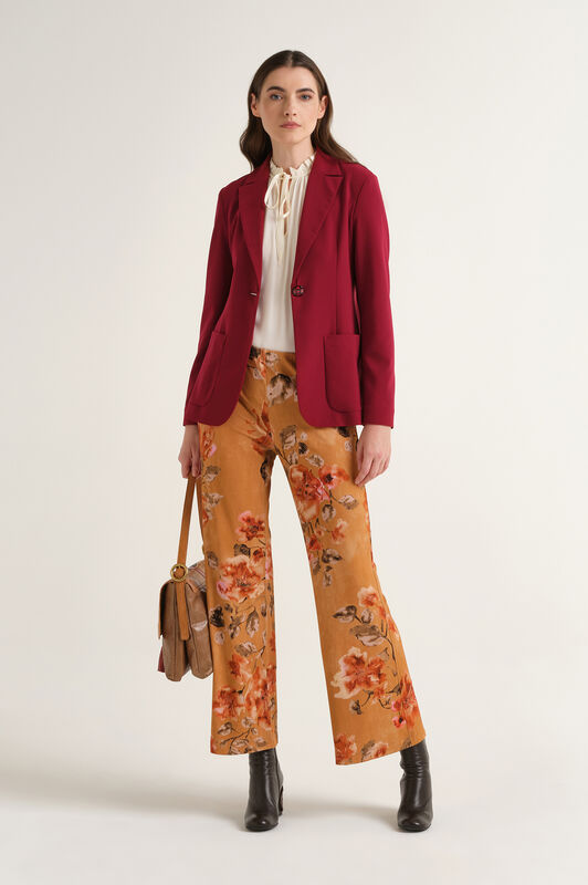 Maliparmi TECNO JERSEY BLAZER Bordeaux JD645570226