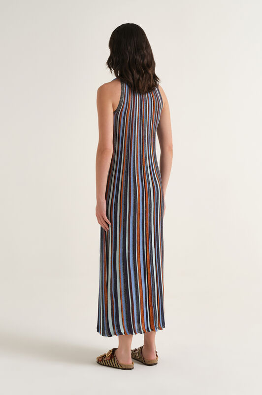 Malìparmi FLEXAGE STRIPES DRESS Light Blue JF951378211