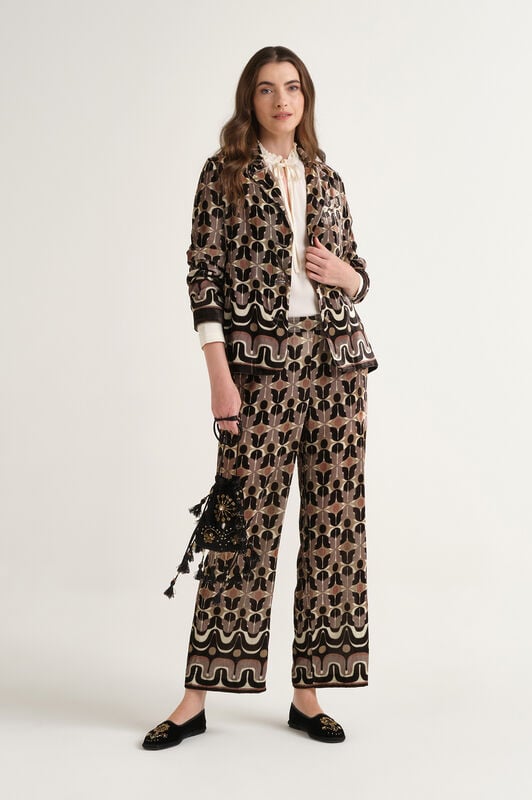 Maliparmi COLLECTION PRINT BLAZER Beige JD649361057 Maliparmi COLLECTION PRINT BLAZER Beige JD649361057