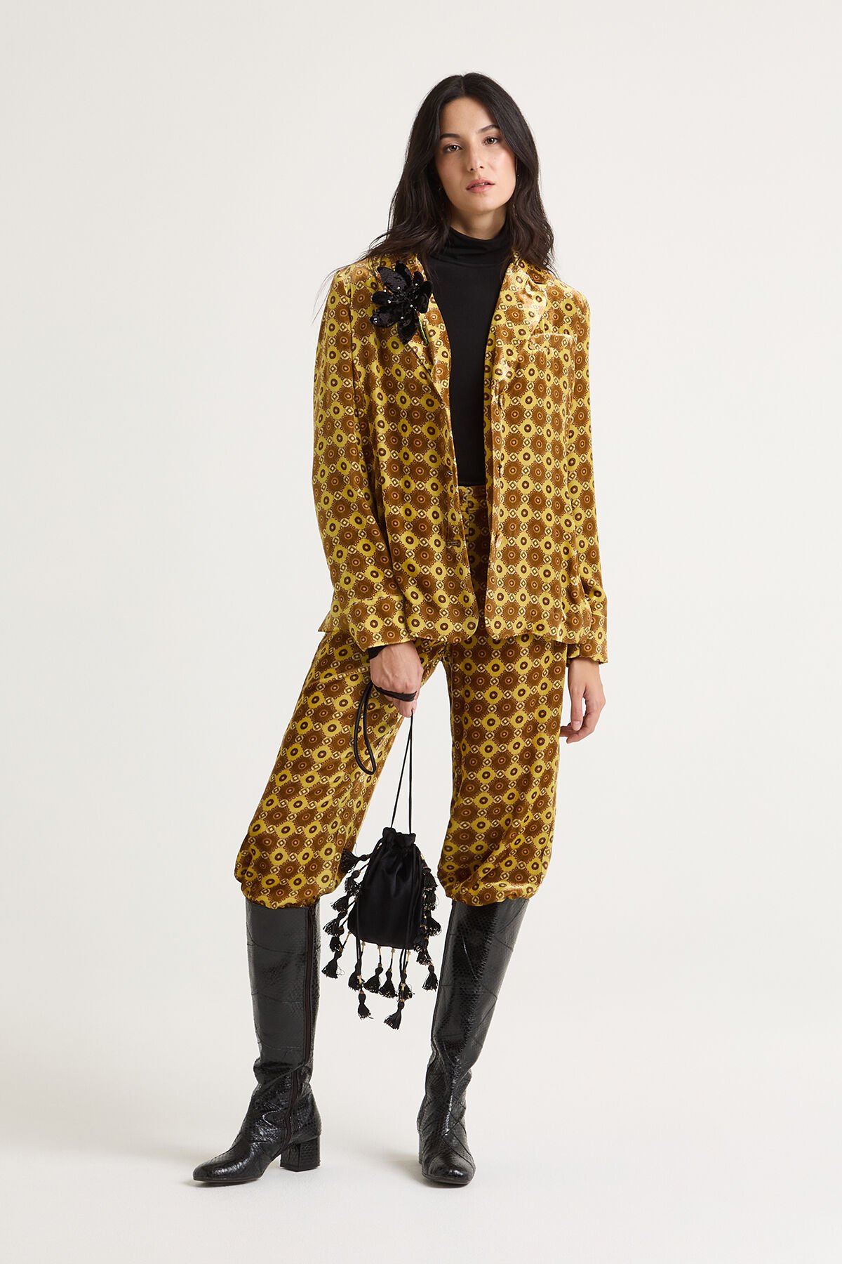 Maliparmi VELVET PRINTS JACKET Yellow JD645260092