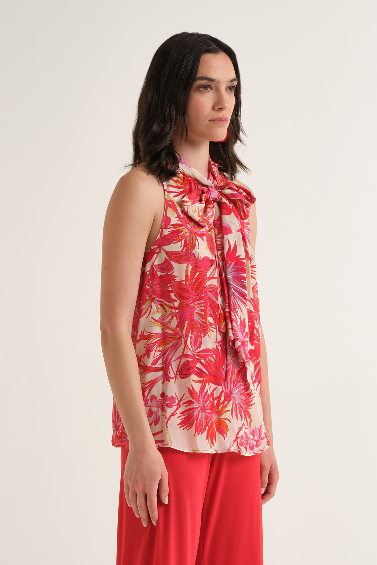 Malìparmi BOTANICAL JUNGLE TOP Red JP555850663