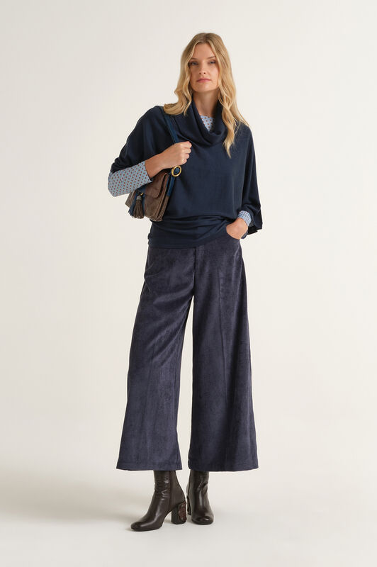 Maliparmi CORDUROY VELVET PANTALON Bleu Marine JH804061060