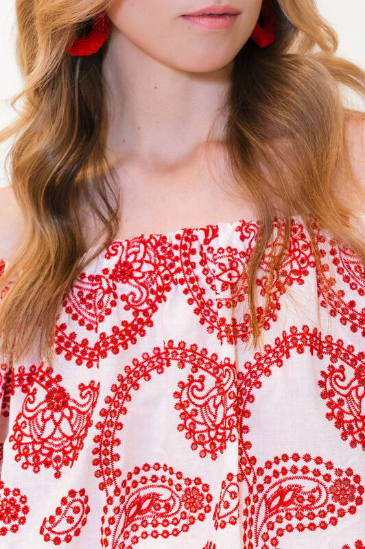 Malìparmi BRODERIE ANGLAISE SHIRT Red JM557715218