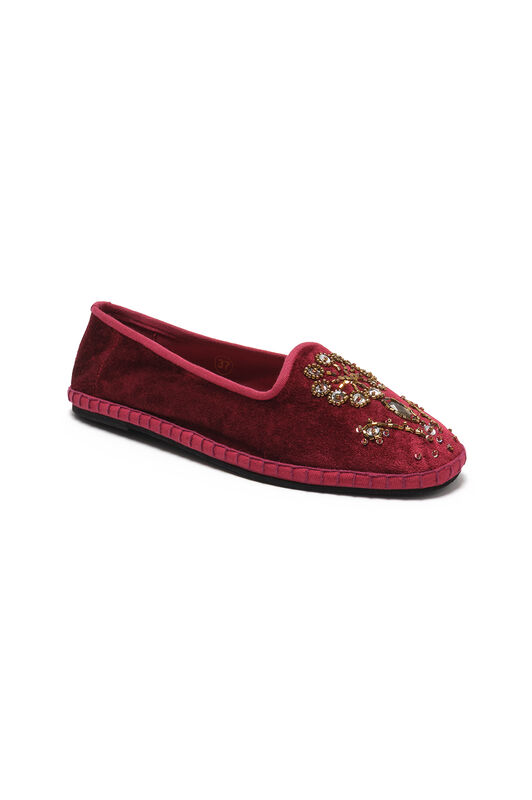 Maliparmi THE PRECIOUS VELVET BABOUCHE BIJOUX Bordeaux SB007861039 Maliparmi THE PRECIOUS VELVET BABOUCHE BIJOUX Bordeaux SB007861039