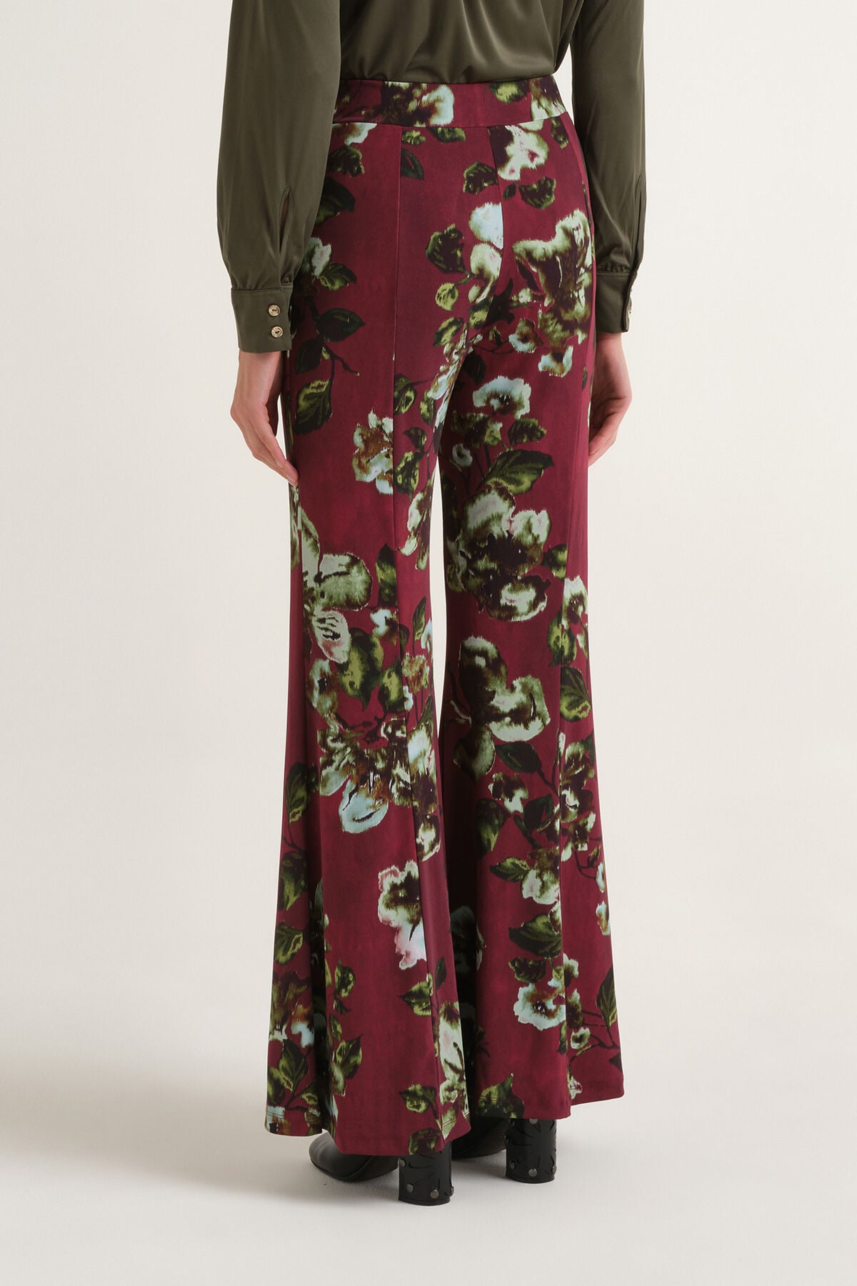 Maliparmi PANTALONE FROSTED BLOSSOM Bordeaux JH751570680 Maliparmi PANTALONE FROSTED BLOSSOM Bordeaux JH751570680