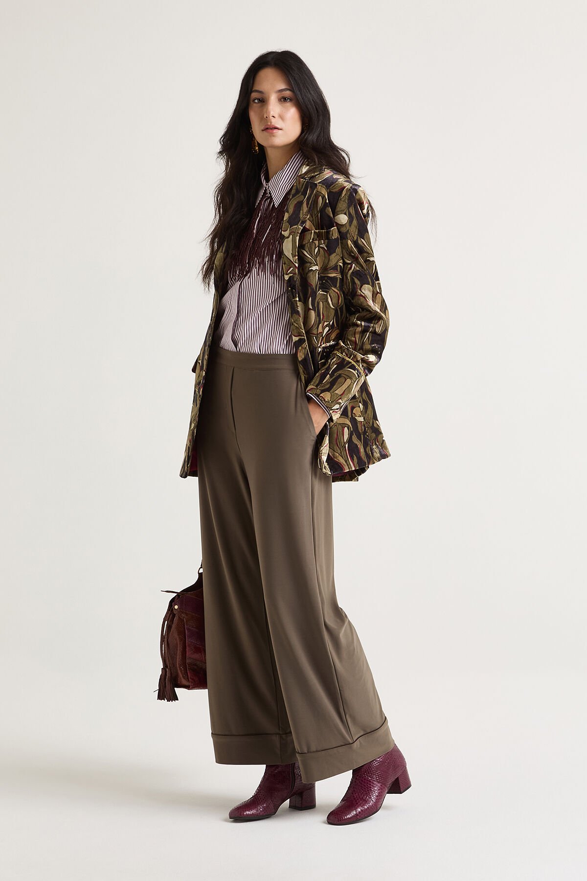 Maliparmi TECNO JERSEY TROUSERS Dark Beige JH013470226 Maliparmi TECNO JERSEY TROUSERS Dark Beige JH013470226