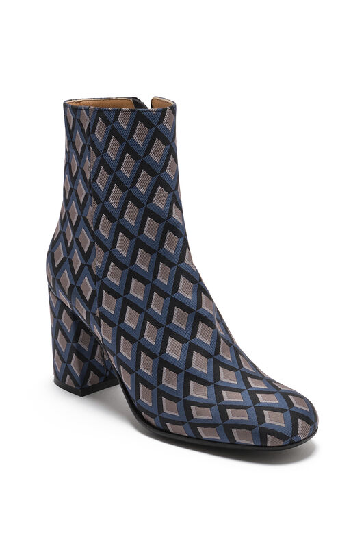 Maliparmi GEOMETRIC JACQUARD ANKLE BOOT Blue SY016550693 Maliparmi GEOMETRIC JACQUARD ANKLE BOOT Blue SY016550693