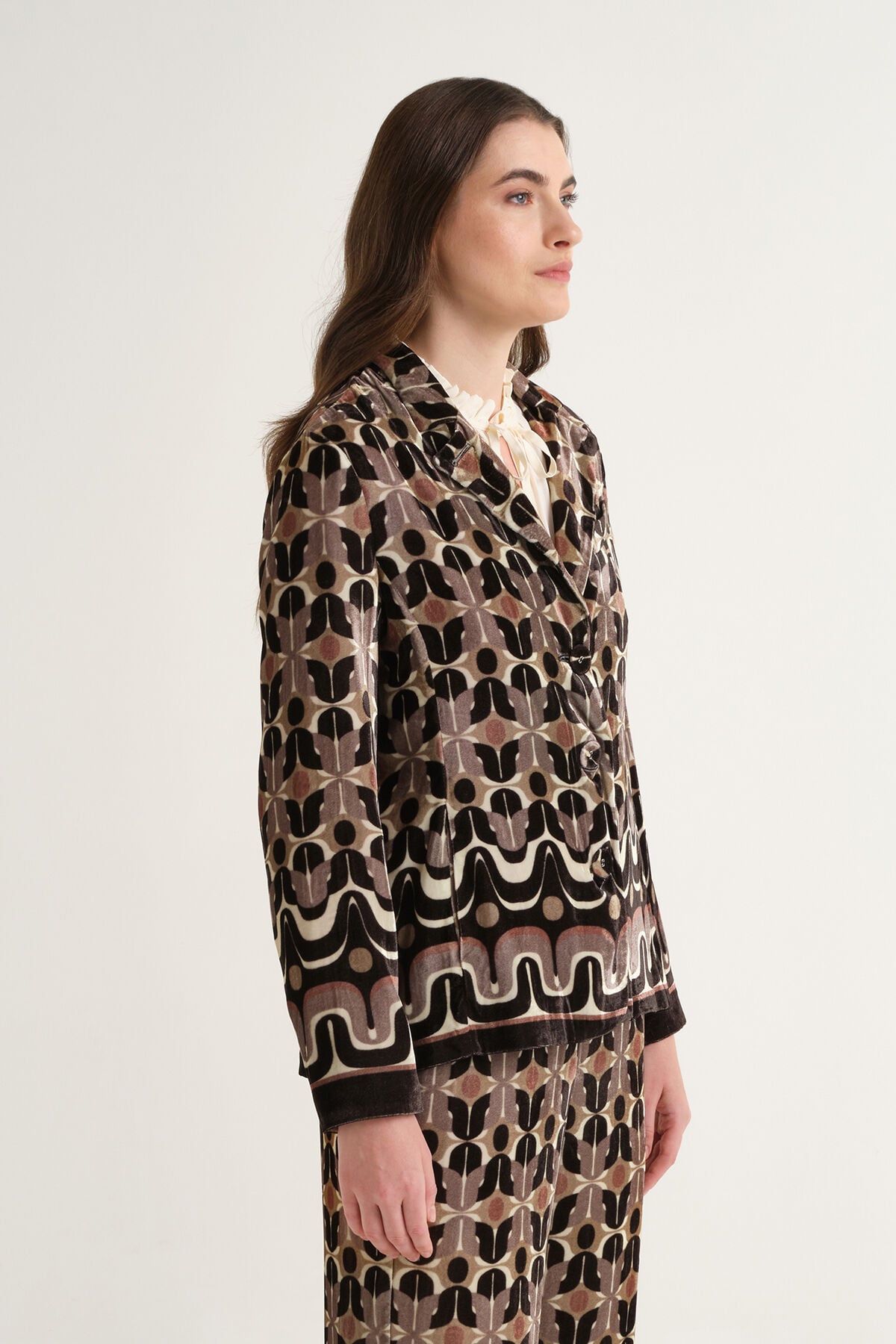 Maliparmi COLLECTION PRINT BLAZER Beige JD649361057 Maliparmi COLLECTION PRINT BLAZER Beige JD649361057
