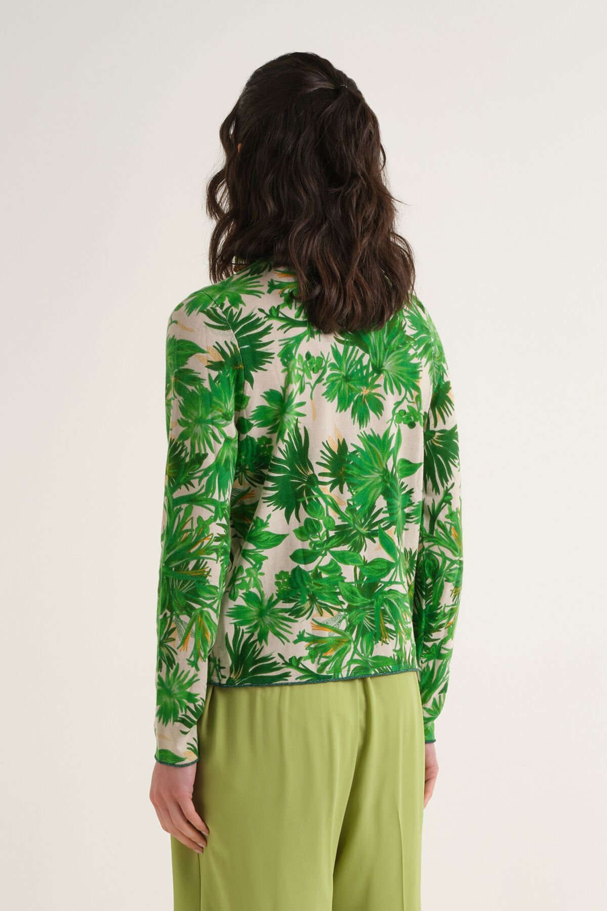 Malìparmi COTTON PRINTED CARDIGAN Green JN359978215