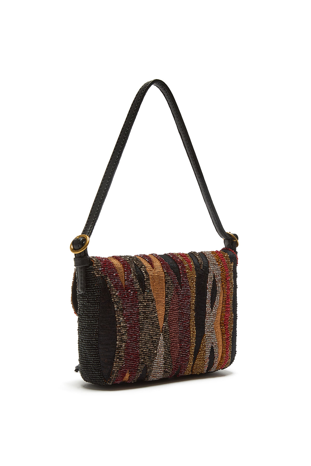 Maliparmi BORSA PICCOLA A SPALLA FLAME EMBROIDERY Multicolor BF001307235