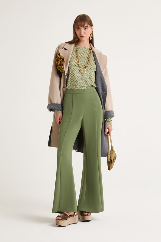 Maliparmi SABLÈ CREPE TROUSERS Fern JH756650166