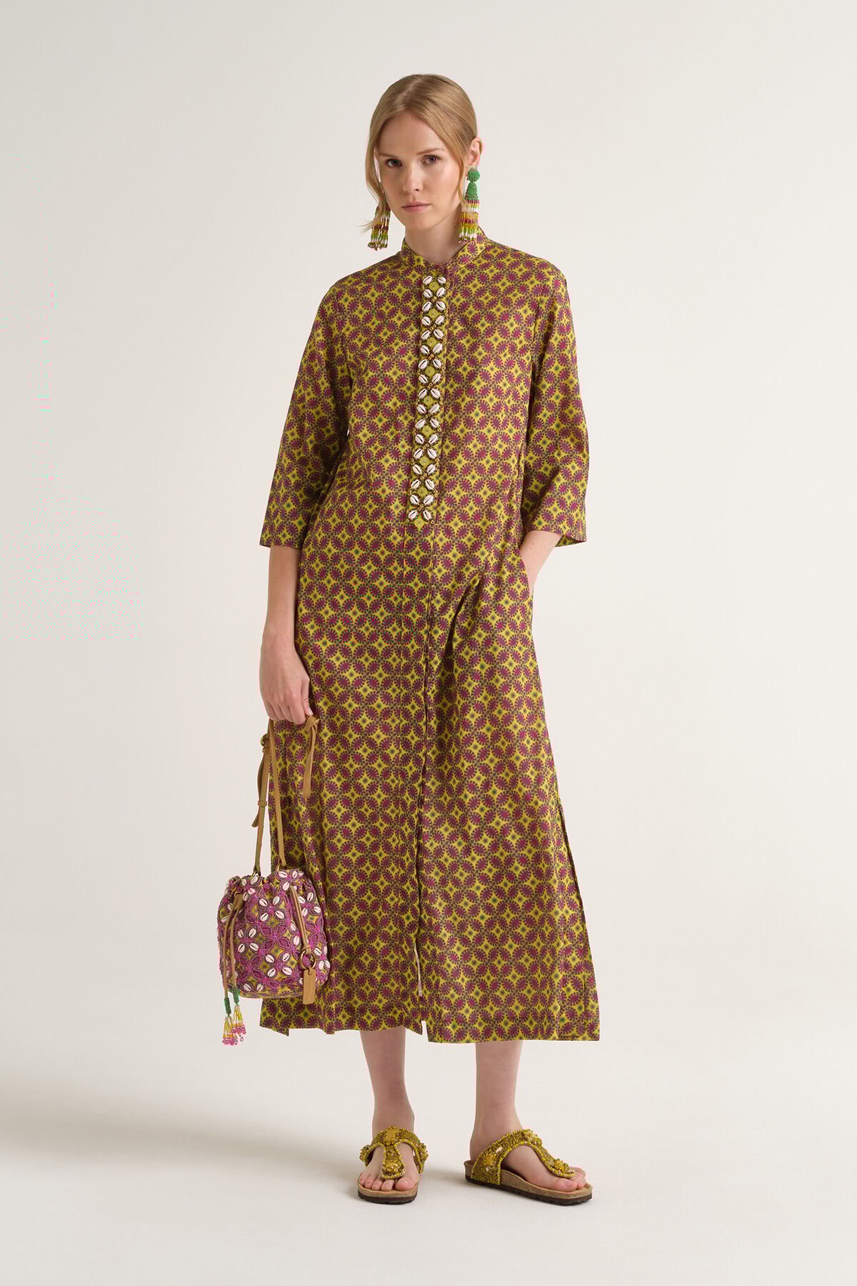 Malìparmi FLORAL SPIN KLEID Gelb JF669915215 Malìparmi FLORAL SPIN KLEID Gelb JF669915215