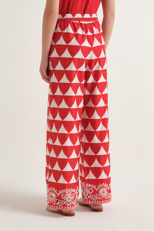 Malìparmi OPTICAL BRODERIE PANTALON Rouge JH807315216