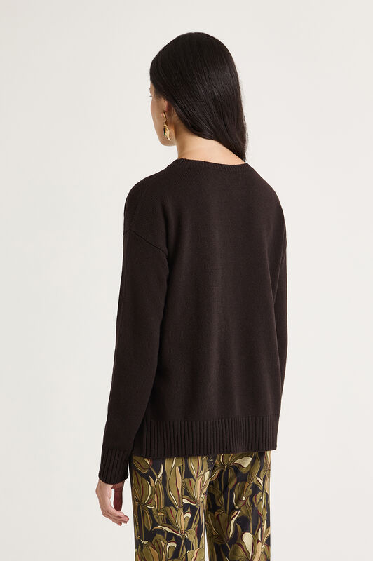 Maliparmi CASHMERE MERINOS KNITWEAR Dark Brown JQ511474315