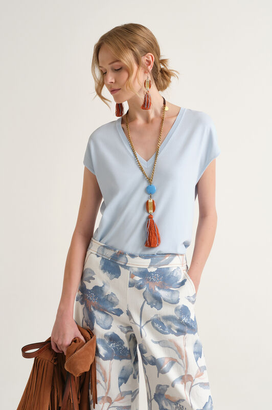 Malìparmi VISCOSE FRESH SWEATER Light Blue JQ511877099