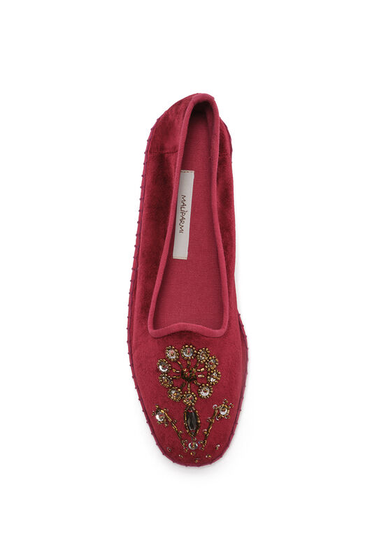 Maliparmi THE PRECIOUS VELVET BABOUCHE BIJOUX Bordeaux SB007861039 Maliparmi THE PRECIOUS VELVET BABOUCHE BIJOUX Bordeaux SB007861039