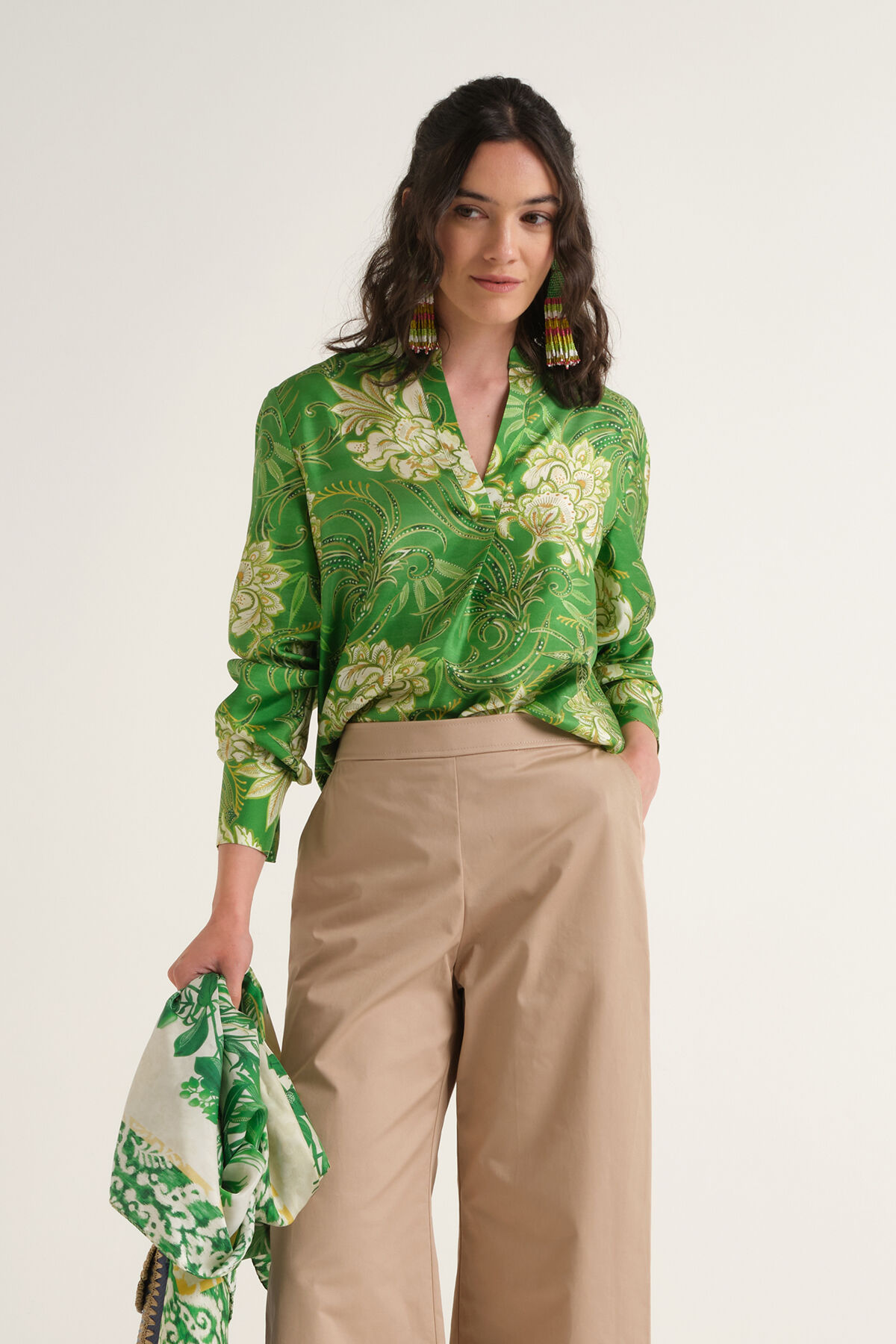 Malìparmi COLLECTION PRINT SHIRT Green JM103331027