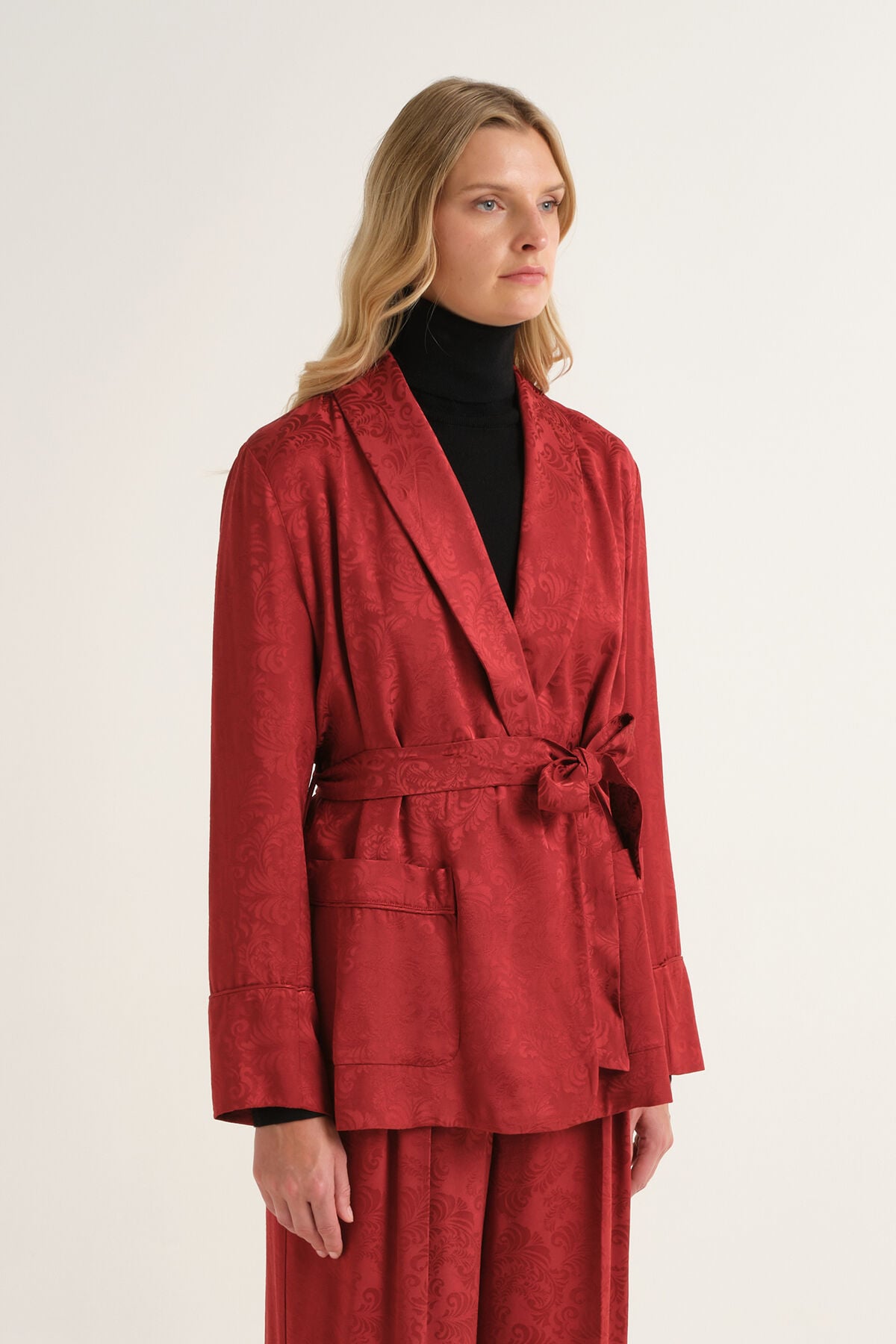 Maliparmi DAMASK JACQUARD BLAZER Dark Orange JD648850684 Maliparmi DAMASK JACQUARD BLAZER Dark Orange JD648850684