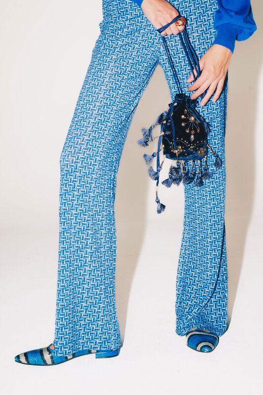 Maliparmi THE PRECIOUS VELVET POUCH Navy Blue OP009561039