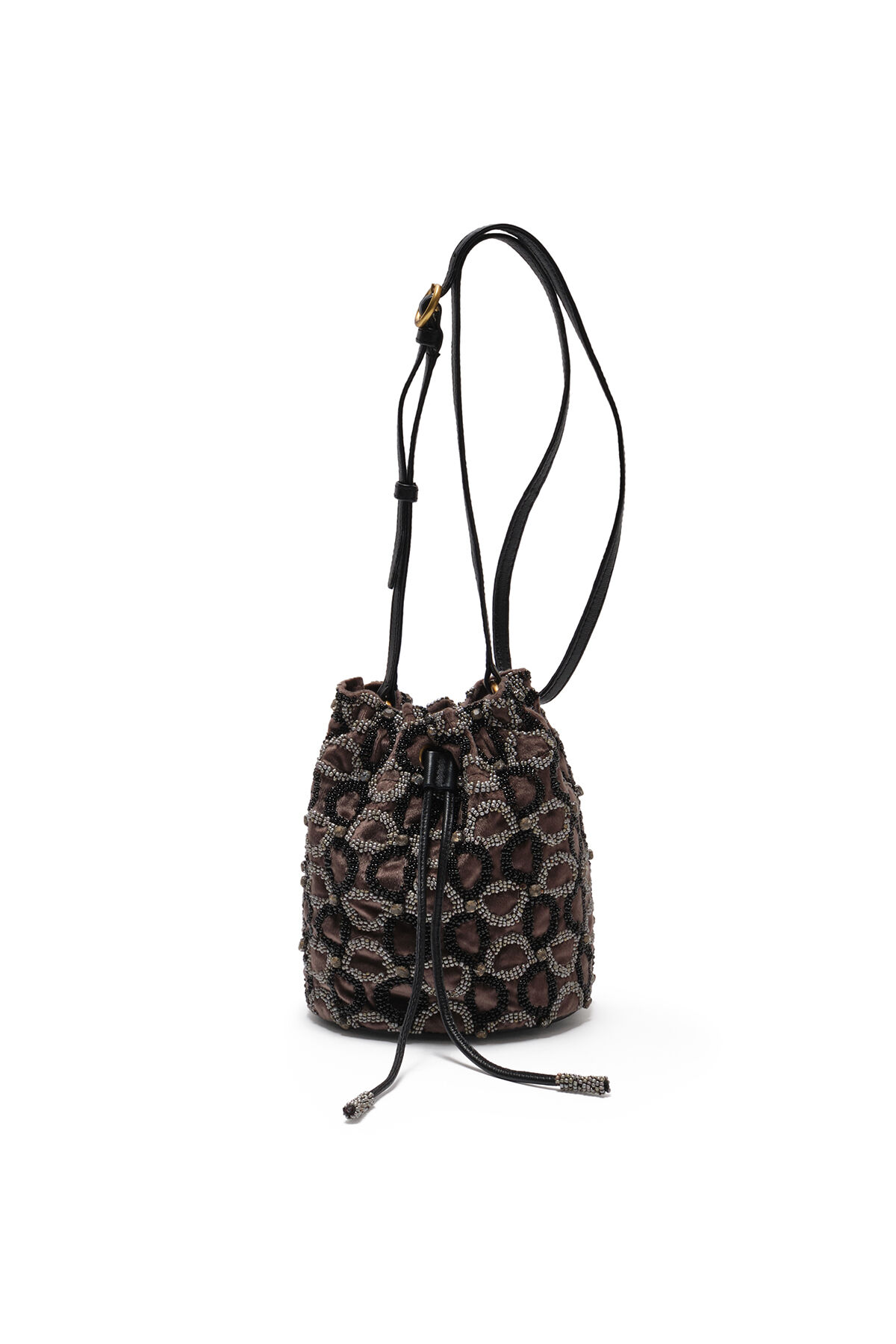 Maliparmi VELVET CHAIN BUCKET BAG Grey BS007261061