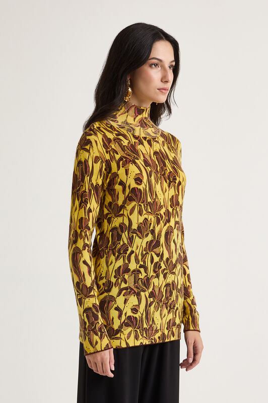 Maliparmi PRINTED KNIT KNITWEAR Yellow JQ510478200
