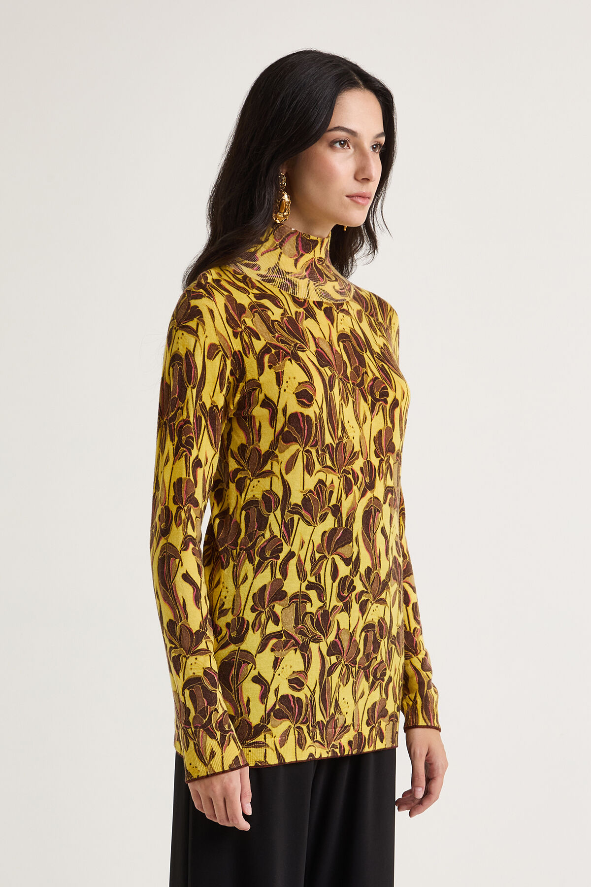 Maliparmi PRINTED KNIT KNITWEAR Yellow JQ510478200