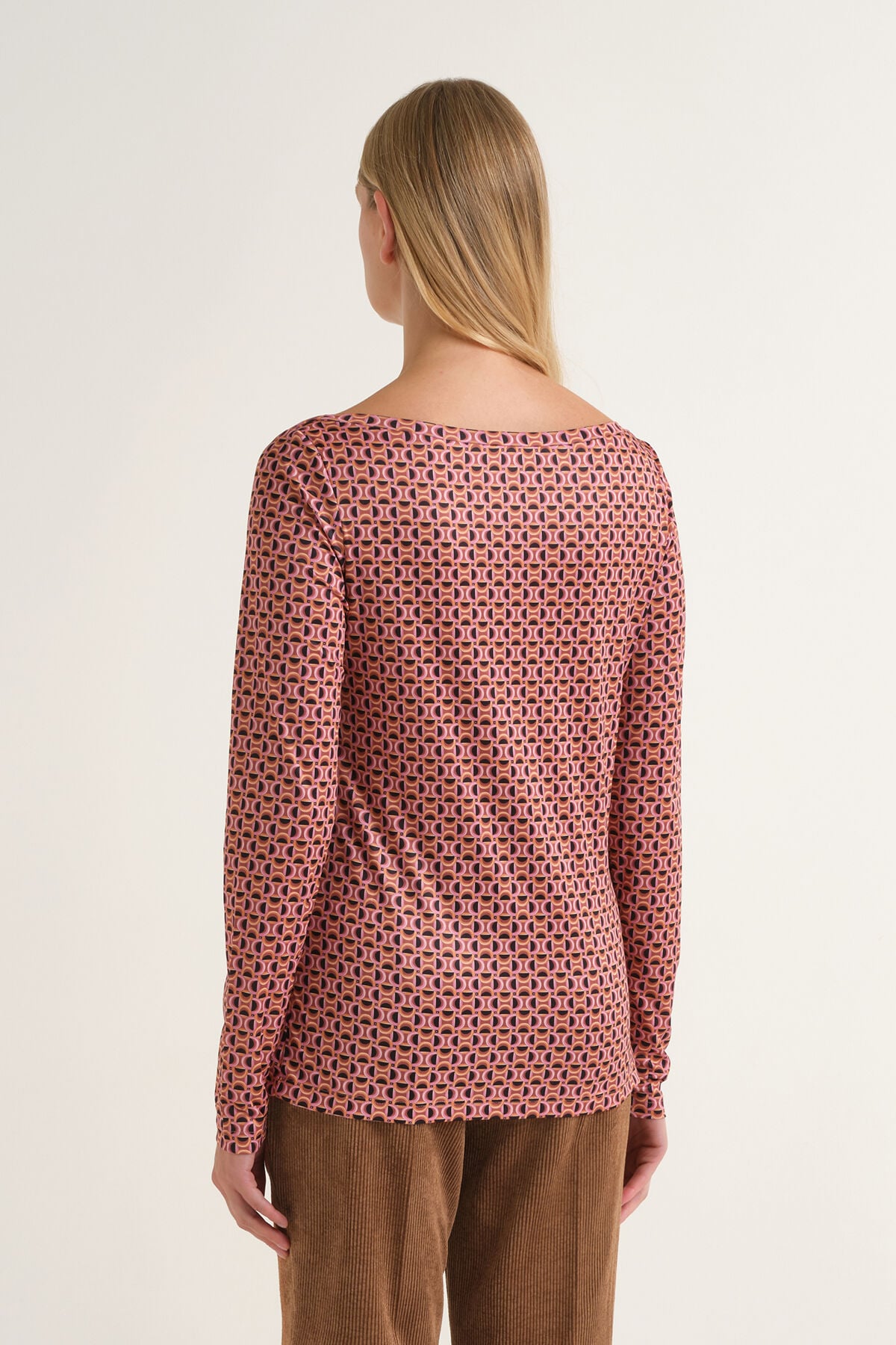 Maliparmi MICRO PRINT JERSEY T-SHIRT Pink JK025770654