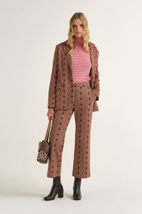 Maliparmi PANTALONE OPTICAL CHAIN Cuoio JH747970681