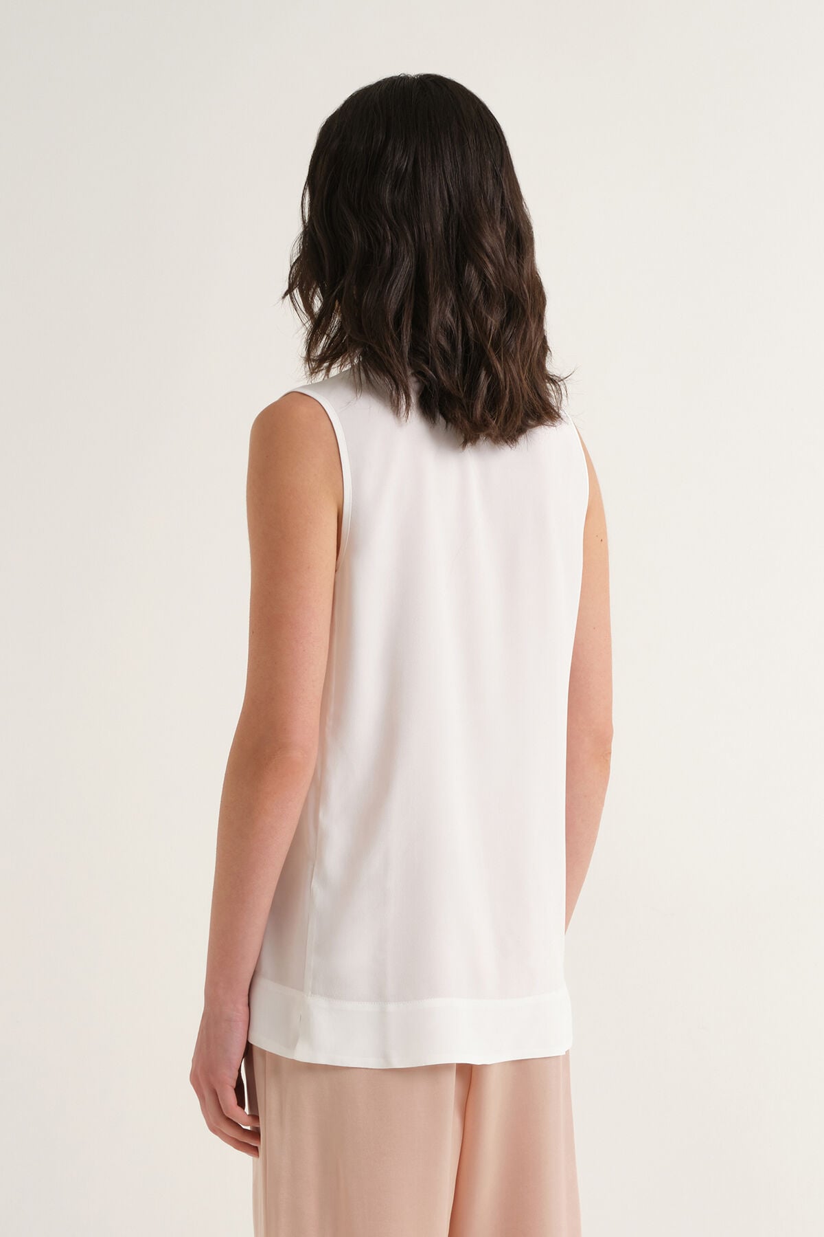 Malìparmi TOP FLUID CREPE NaturalWhite JP554050672 Malìparmi TOP FLUID CREPE NaturalWhite JP554050672