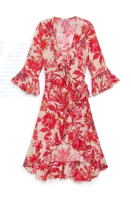 Malìparmi BOTANICAL JUNGLE DRESS Red JF670450663