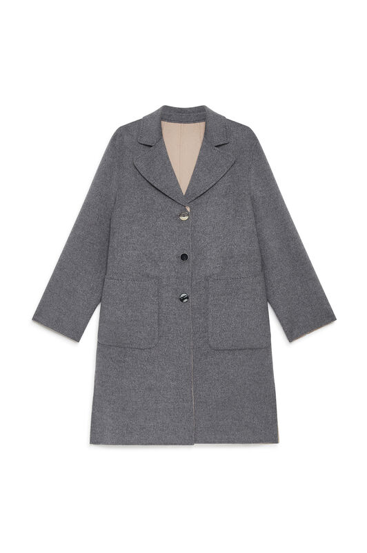 Maliparmi DOUBLE WOOL OVERCOAT Grey JB539020276
