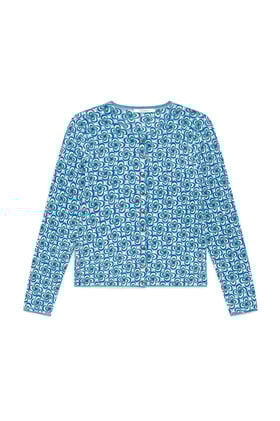 Malìparmi COTTON PRINTED CARDIGAN Blue JN359978215